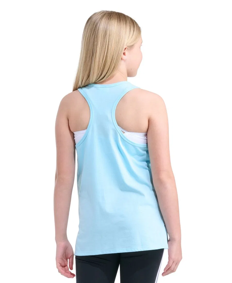 Топ без рукавов с принтом-браслетом дружбы adidas, Light Blue — фото 4