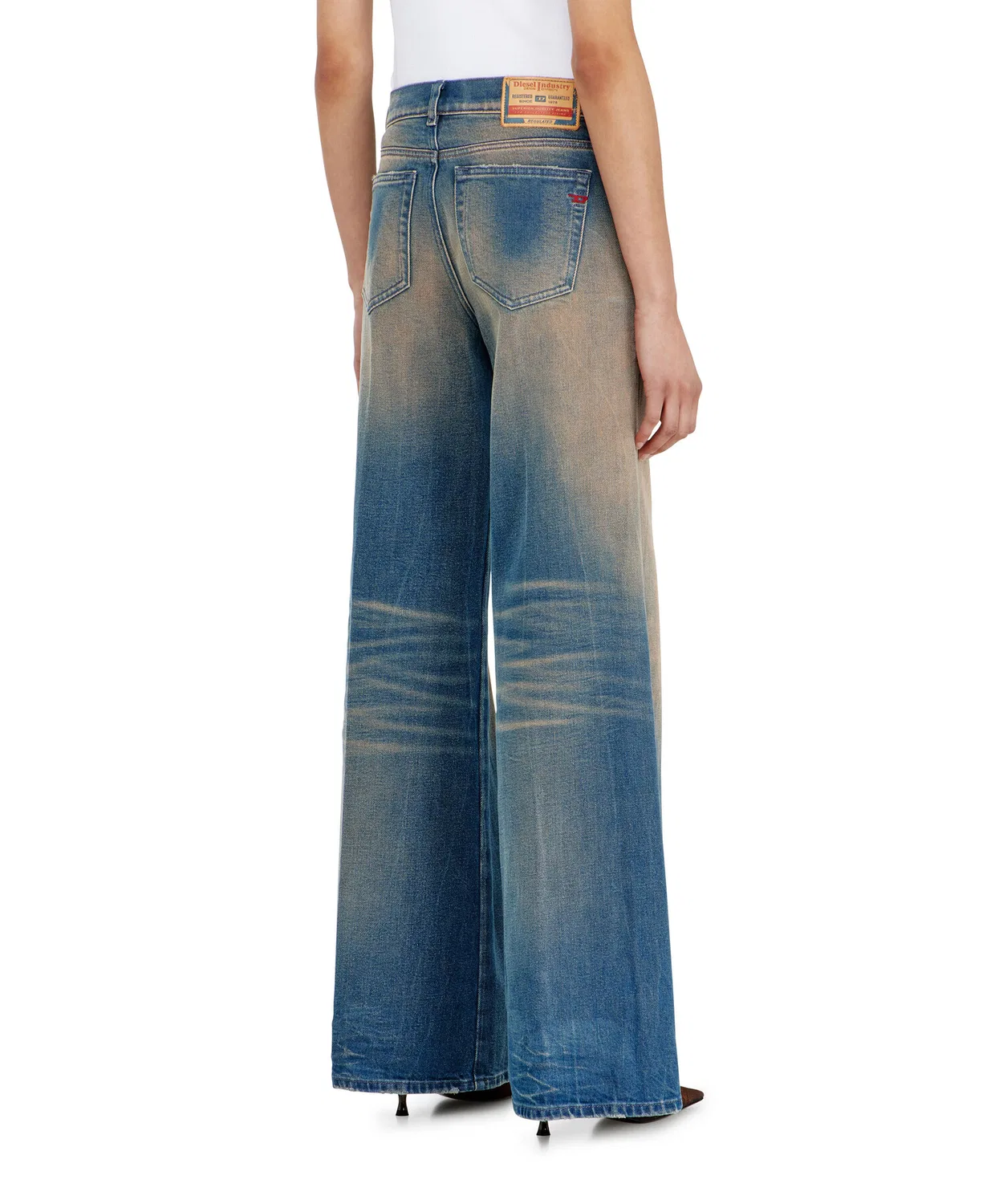 Женские джинсы клеш с потертостями 1978 D-AKEMI DIESEL, Indigo Blue — фото 2