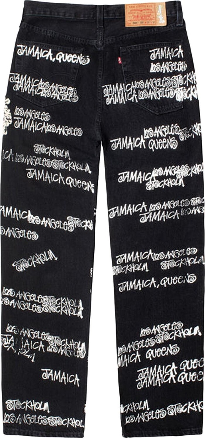 Джинсы Stussy x Denim Tears x Our Legacy TTL 501 Jean 'Black', черный — фото 3