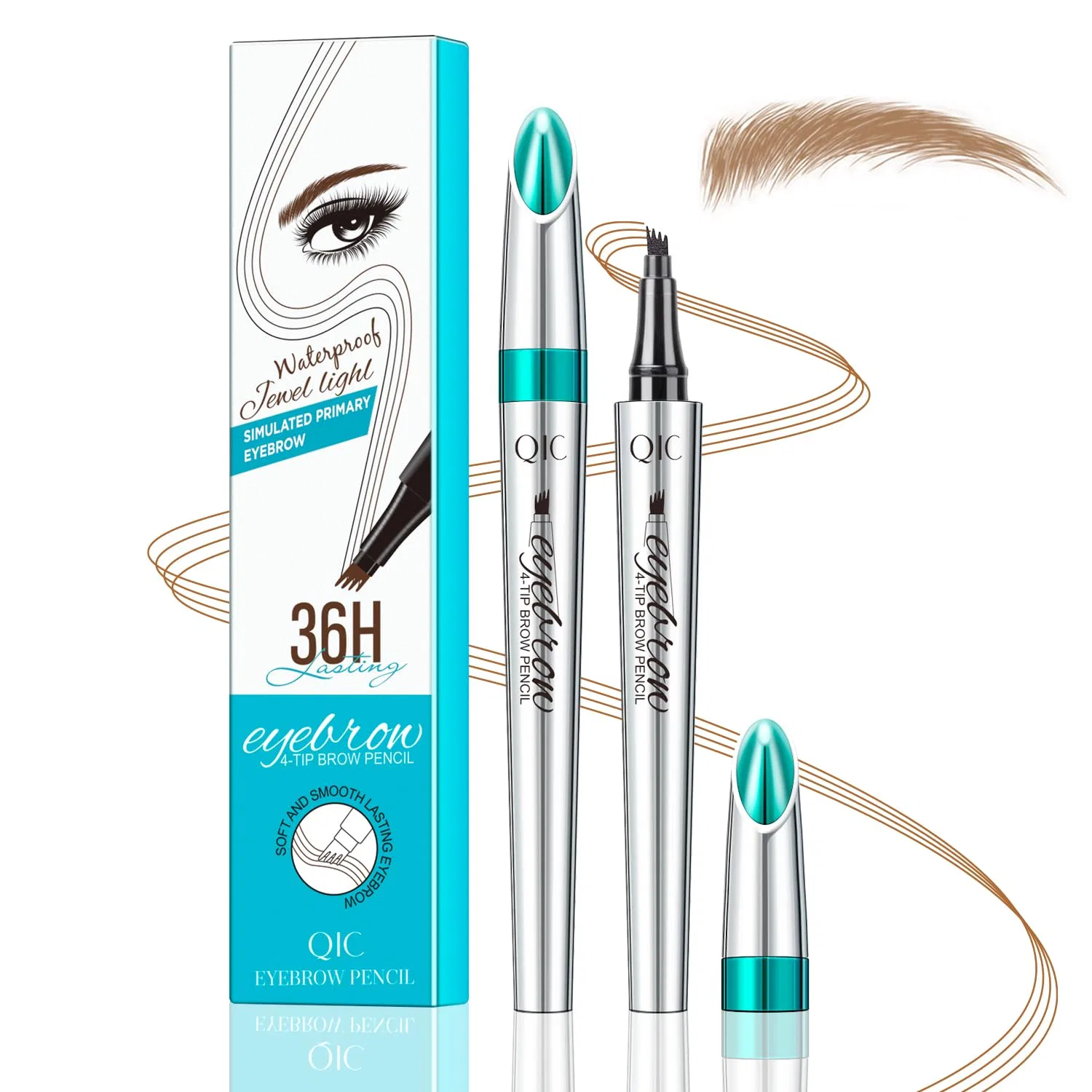 Карандаш для бровей QIC Microblading, 1 г, 01 Light Brown W3W