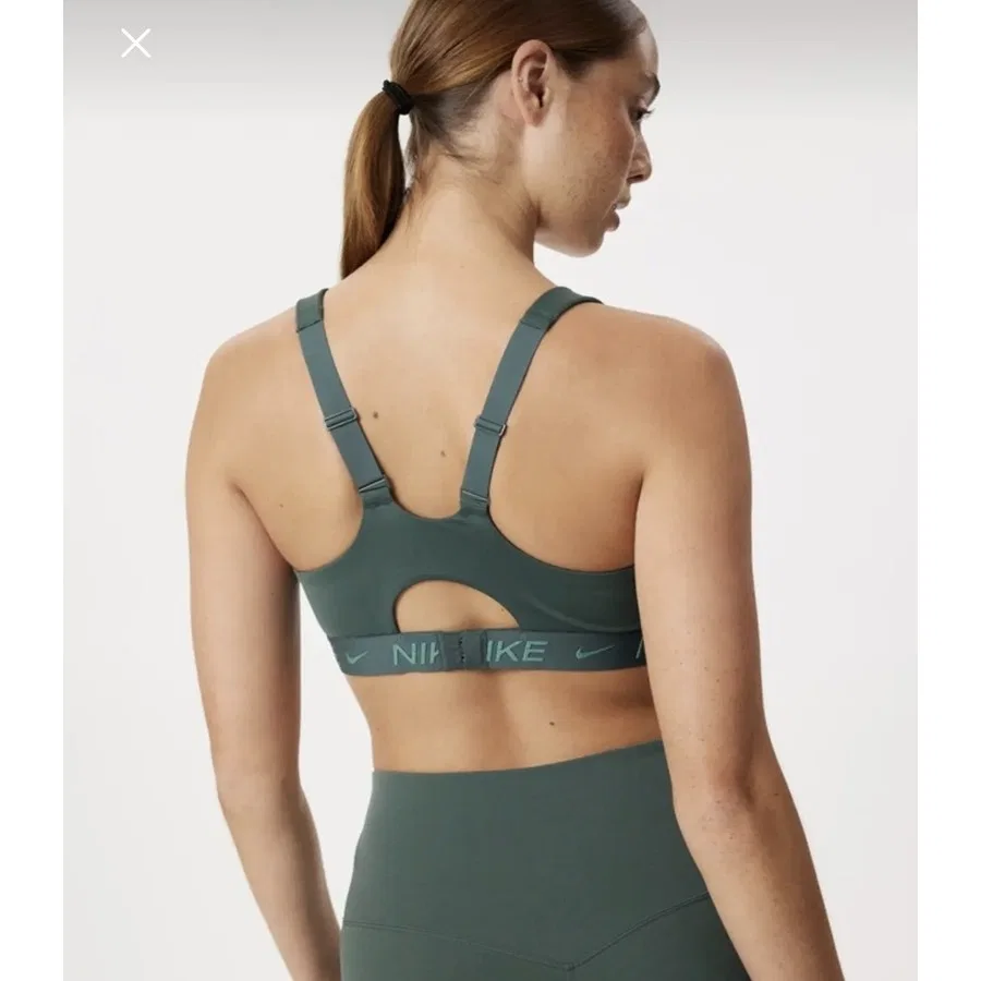 Спортивный бюстгальтер с высокой поддержкой Indy High-Support Padded Adjustable Training Nike, Зеленый — фото 3