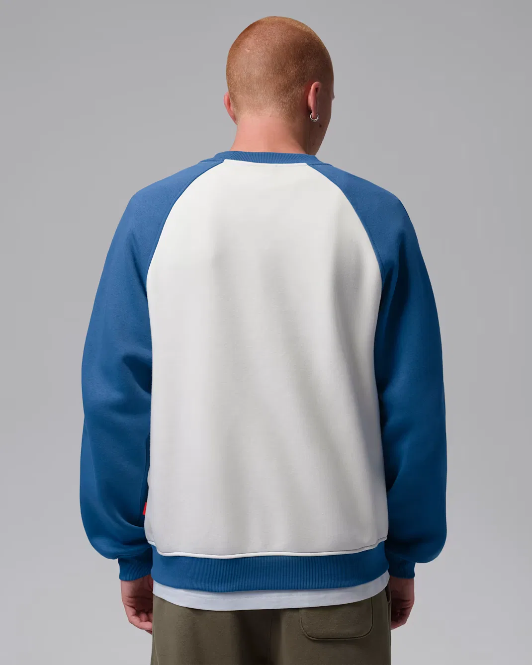 Мужская флисовая толстовка с круглым вырезом Jordan Brooklyn, Sail/True Blue/University Red — фото 2