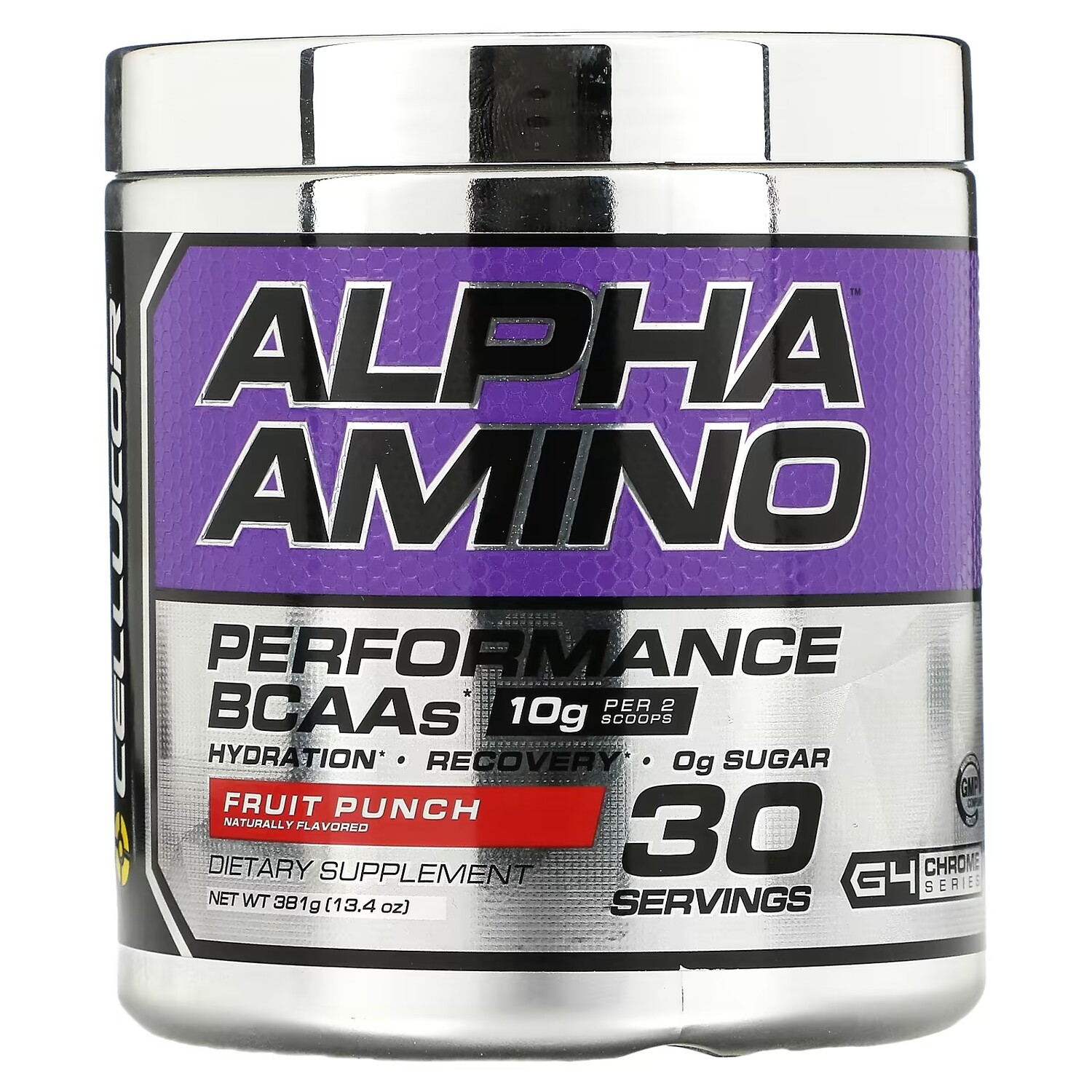 

Cellucor Alpha Amino аминокислоты с разветвлённой цепью для производительности фруктовый пунш, 381 г