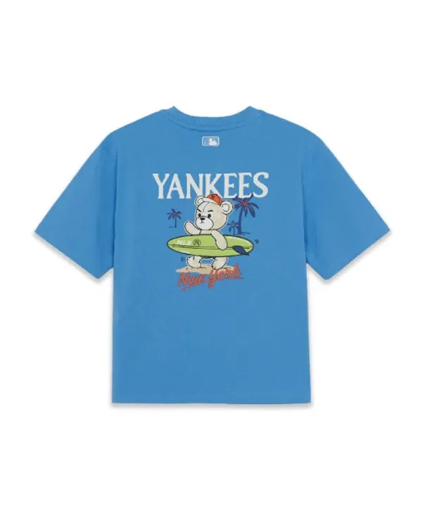Футболка с принтом Sportive Surfing Bear, Mlb Kids, L. Cobalt Blue