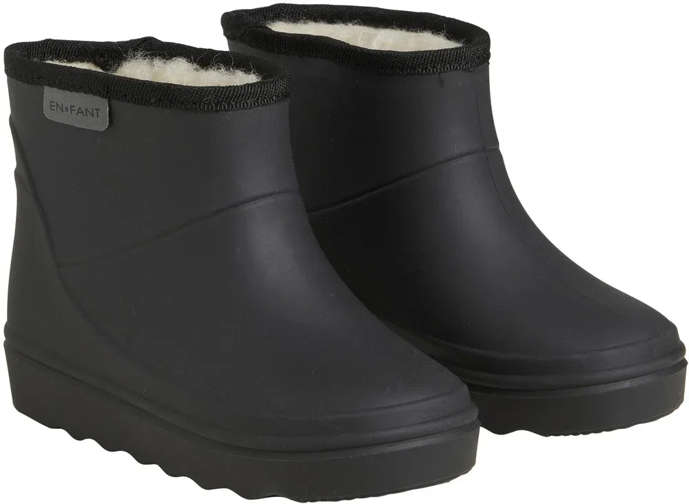 Резиновые сапоги утепленные Thermo Boots Short Solid En Fant, черный