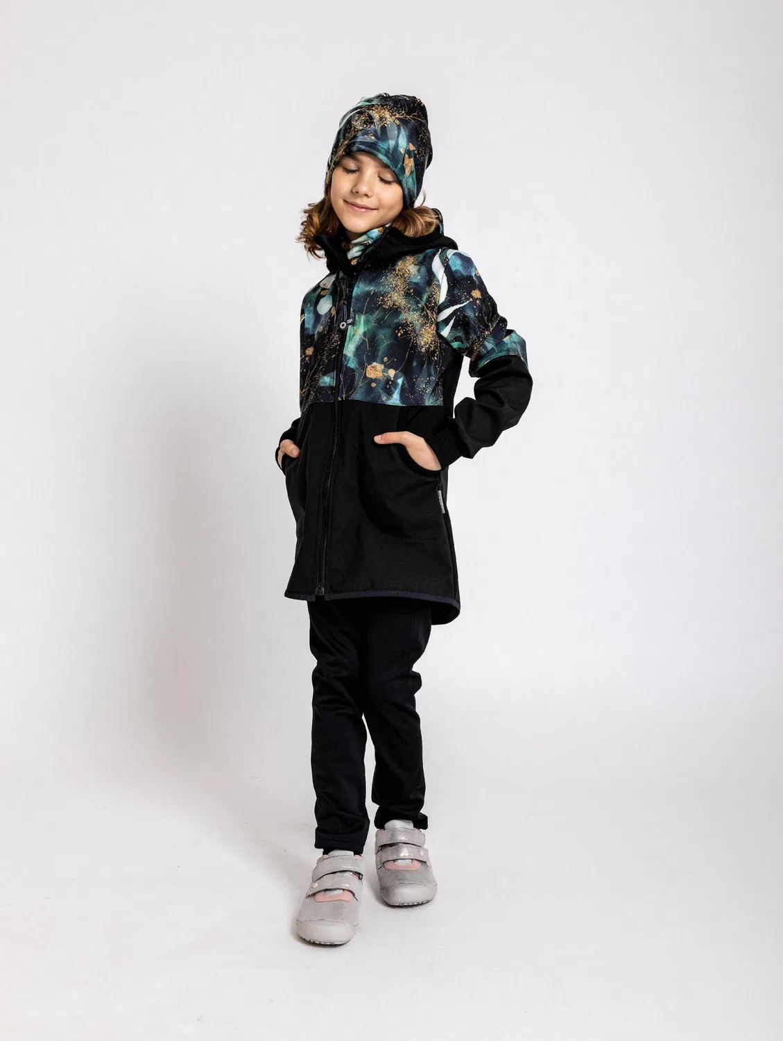 Детские мягкие штаны из софтшелла с флисом Fantasy Unuo, Черный — фото 4