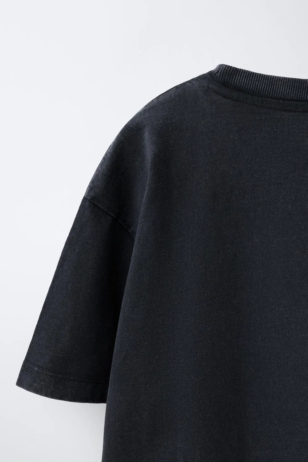 Футболка NIRVANA с эффектом выцветания ZARA, Anthracite Grey — фото 4