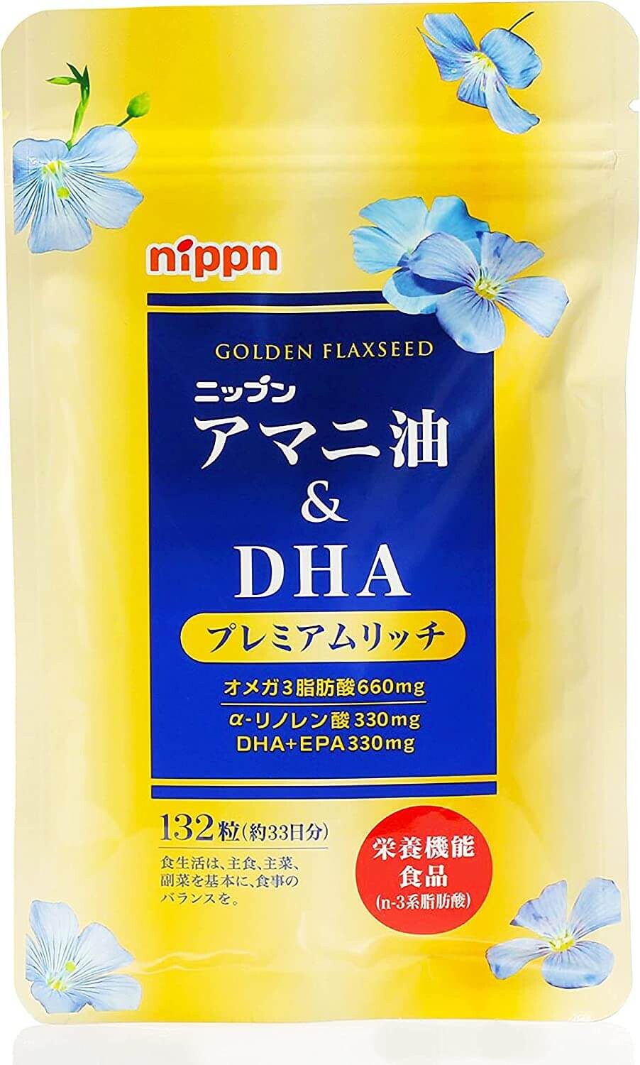 

Добавка Nippn Golden Flaxseed DHA, 132 капсулы