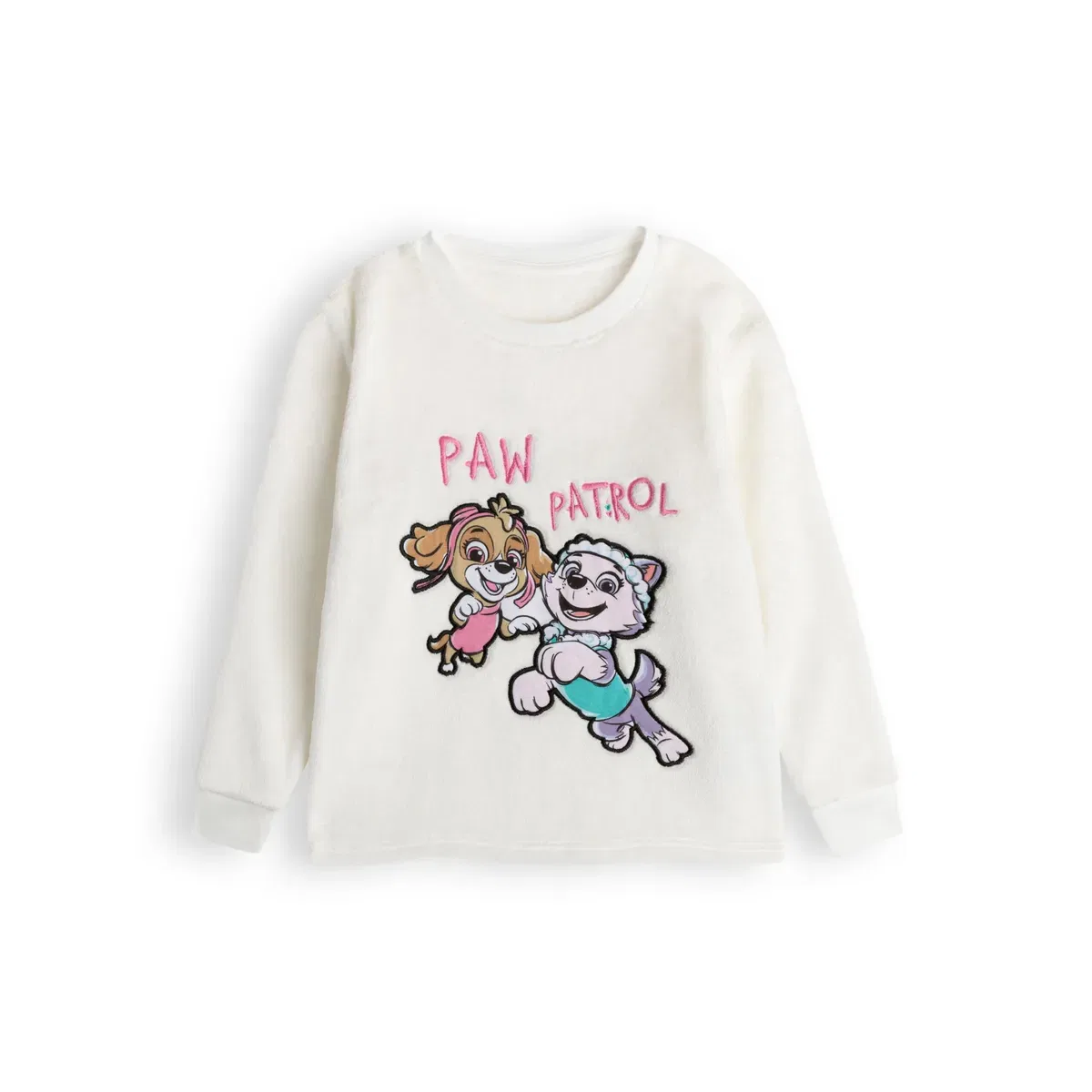 Детская пижама для девочек с длинным рукавом и длинными штанинами Character Paw Patrol, White — фото 3