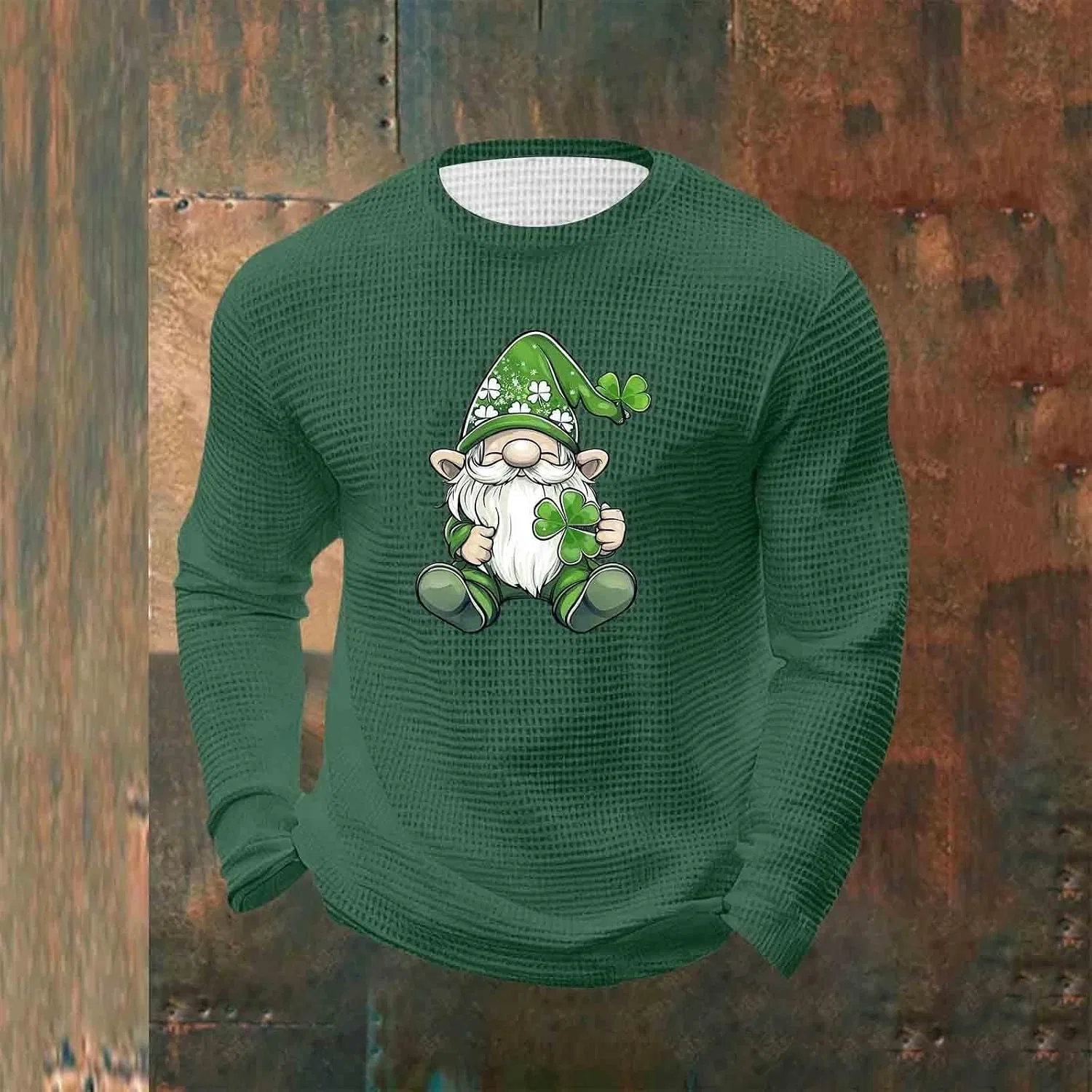 Мужская футболка с текстурой вафли для тренировок Blackish Green — фото 2