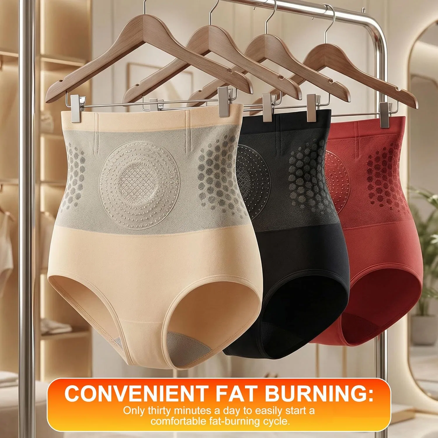 Шорты для похудения Shapewear 4-in-1 Moringa x Berberin, XL, Beige Generic — фото 4