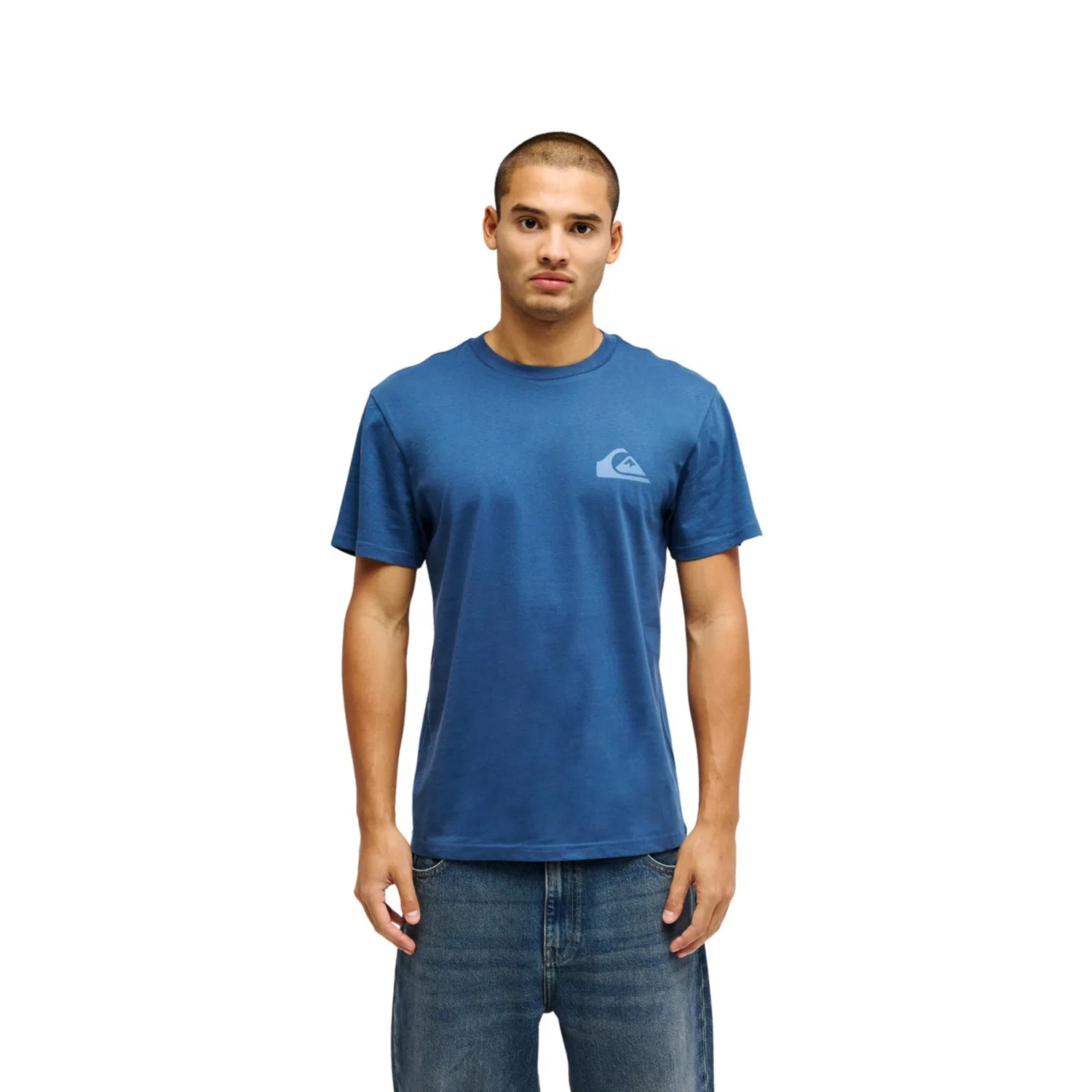 Детская хлопковая футболка с коротким рукавом Ev Mini Logo Quiksilver, Dark Denim