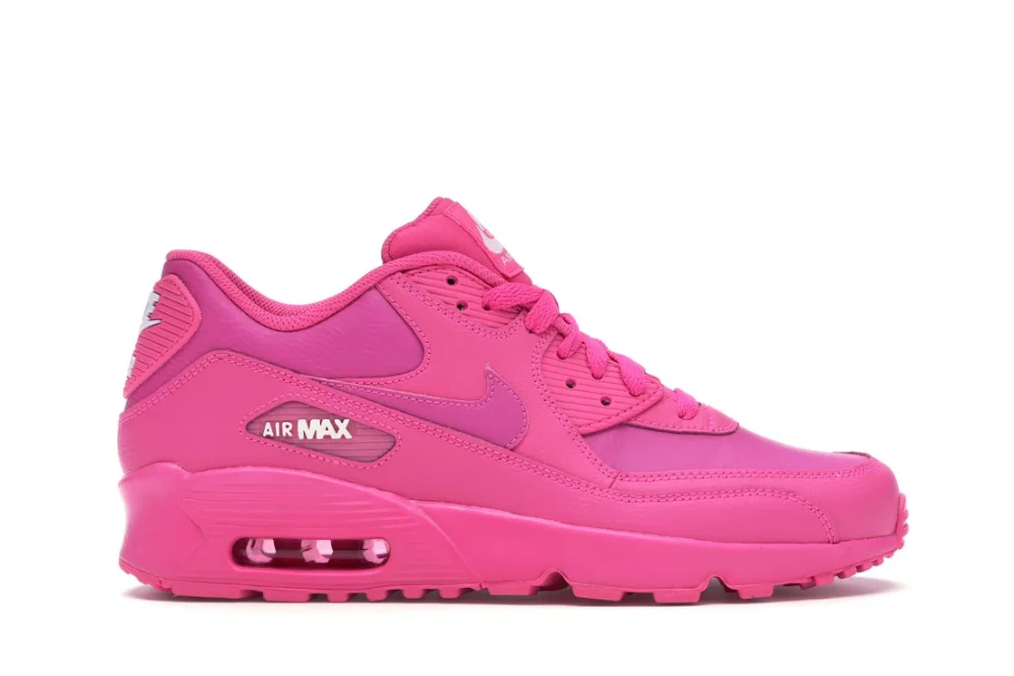 Детские кроссовки с ярким дизайном Nike Air Max 90, Laser Fuchsia/White-Laser Fuchsia