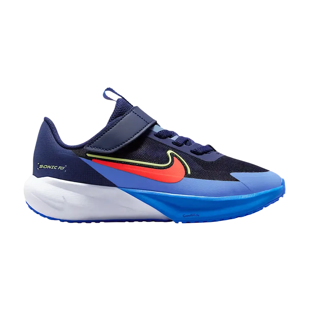 Кроссовки Sonic Fly Nike, Midnight Navy Blue Crystal Blue Tint Hot Lava