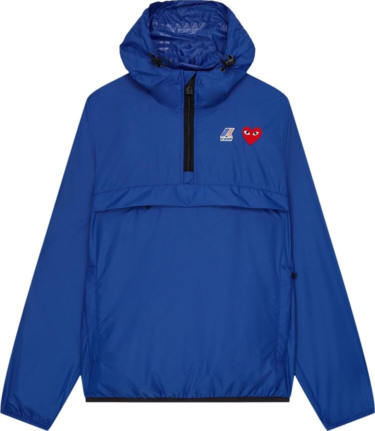 

Куртка Comme des Garçons PLAY x K-Way Half-Zip Packable Jacket 'Blue', синий