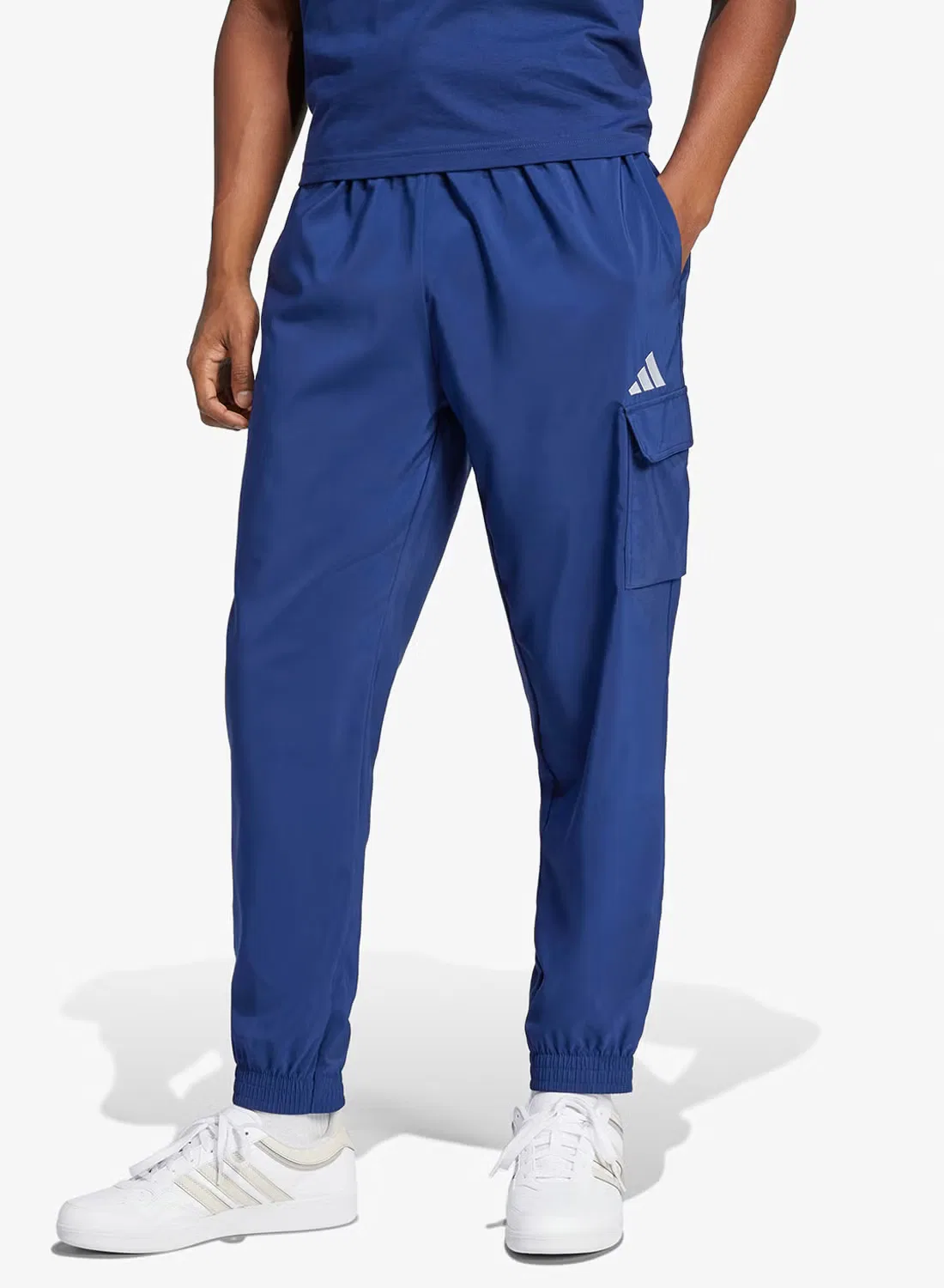 Штаны карго с маленьким логотипом Adidas, темно-синий