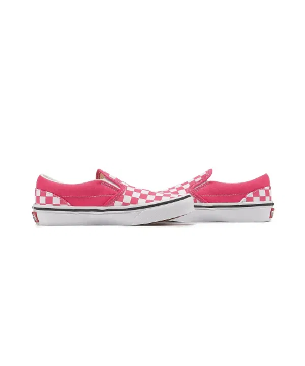 Кеды классические slip-on, чекерборд, Vans Kids, розовый — фото 3