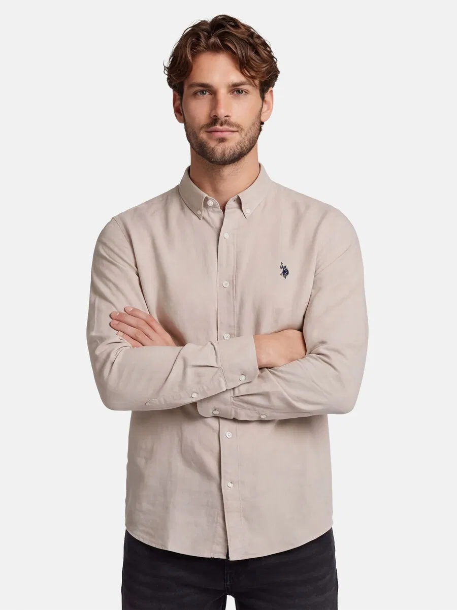 Рубашка на пуговицах стандартного кроя, цвет Kitt U.S. POLO ASSN. — фото 2