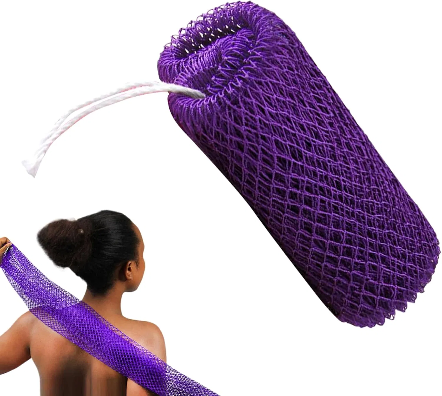 Мочалка для тела African Net, 2 шт, Genérico, 70 г, Purpur