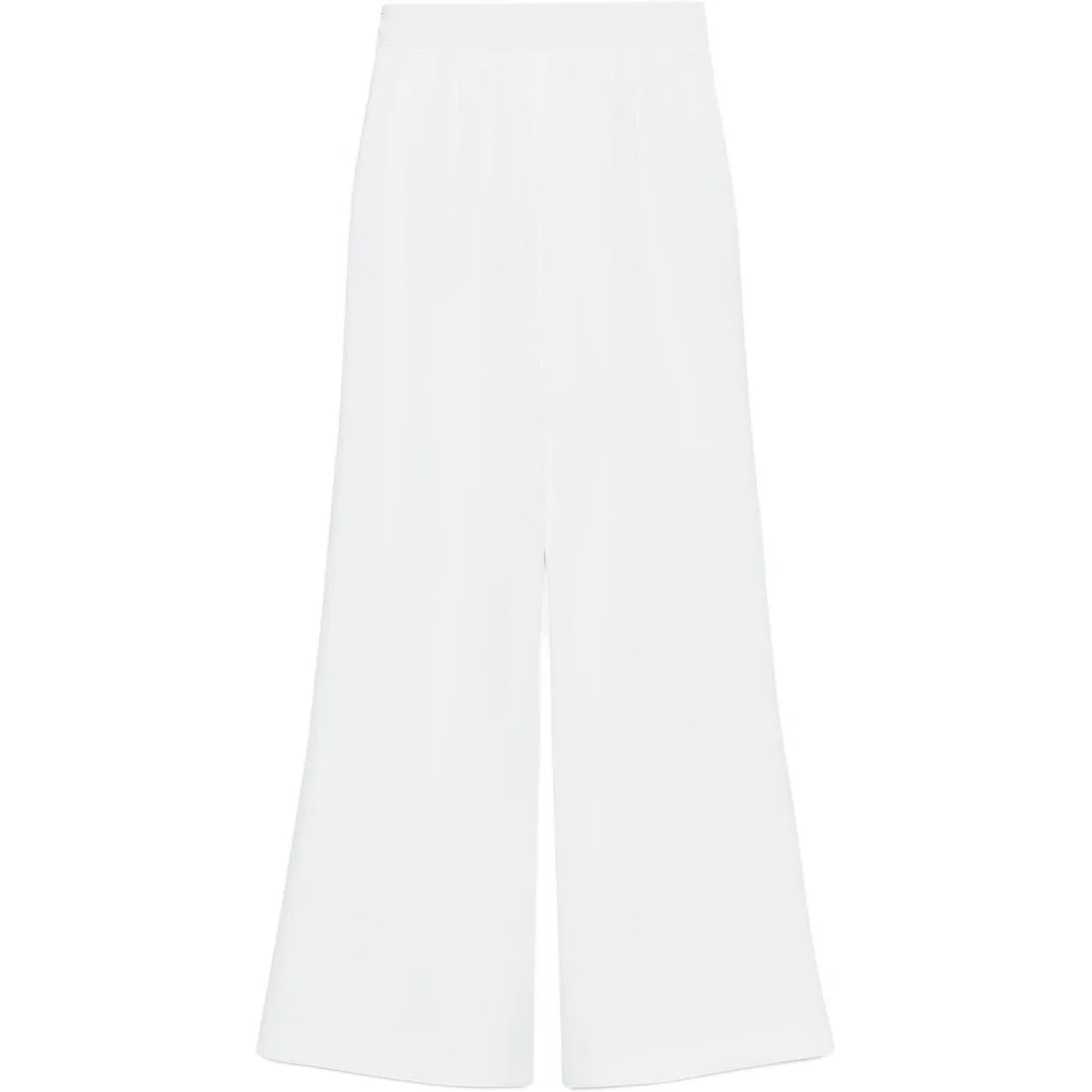 Женские брюки повседневные с широкими штанинами Frosted White ZARA, Frosted White — фото 3