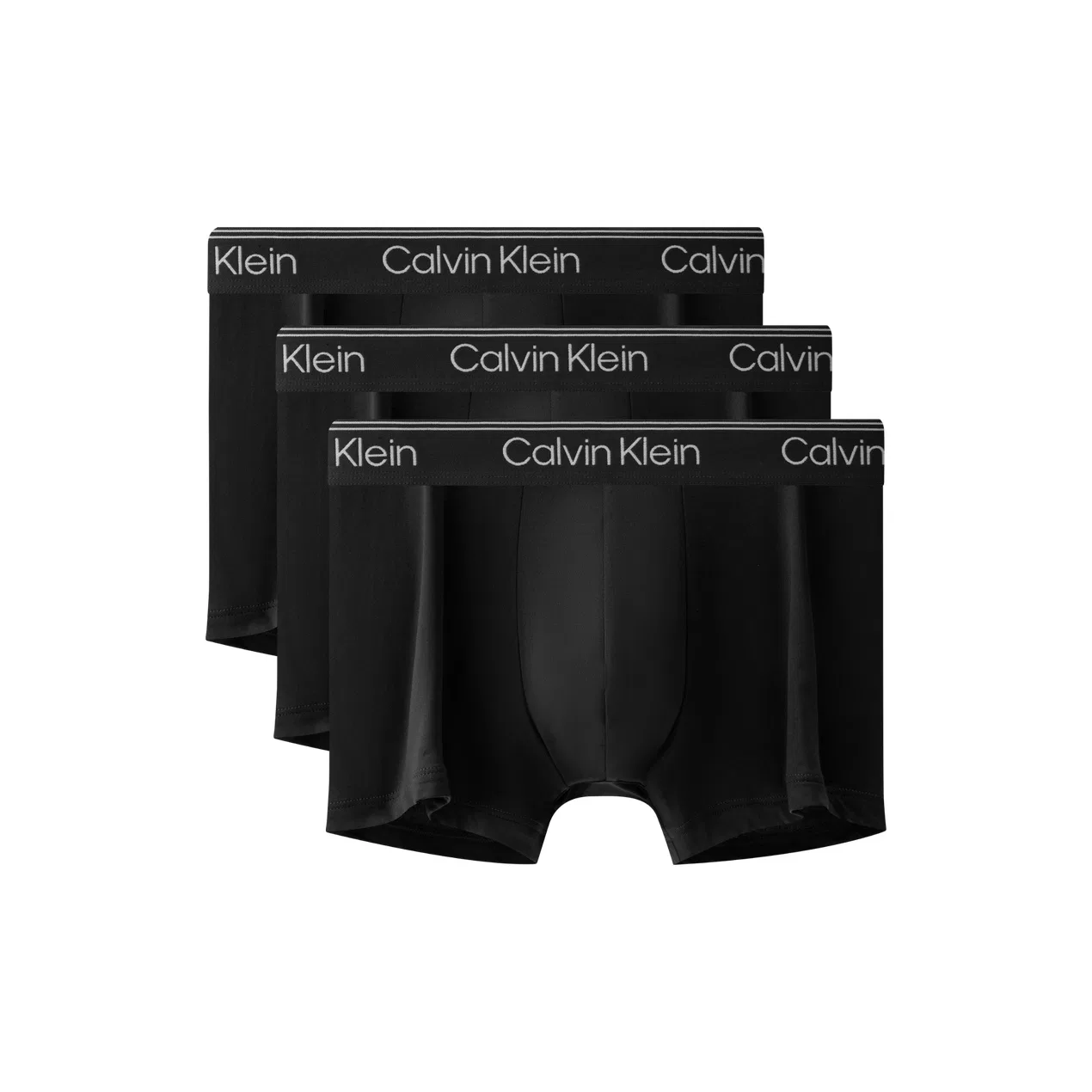 Мужские боксеры с логотипом на поясе, комплект из 3 штук, Calvin Klein, Space Black