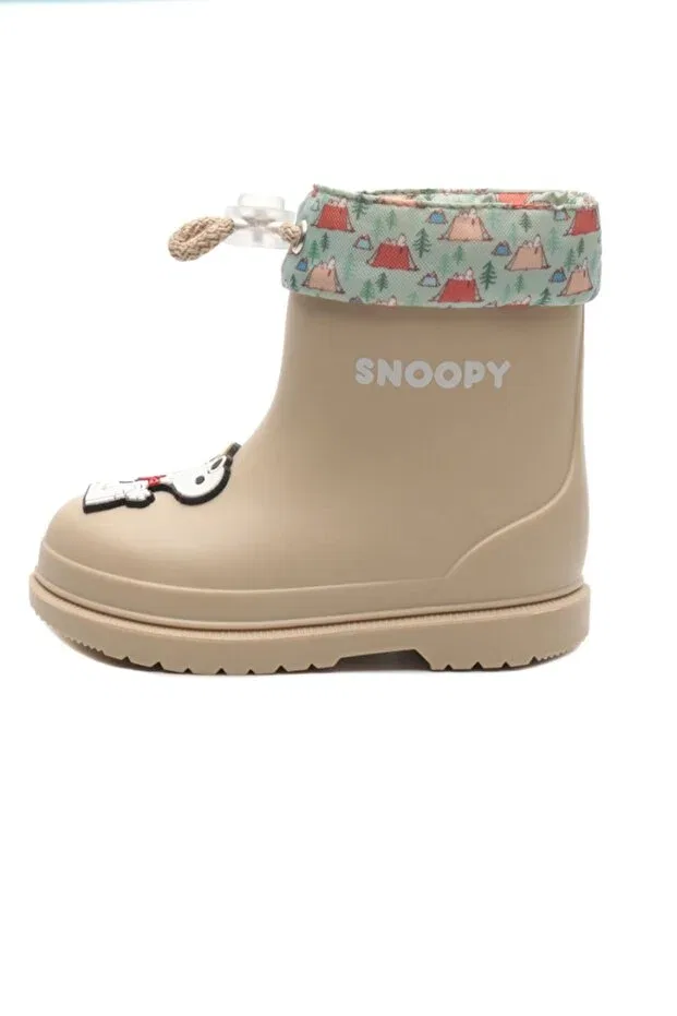 Детские ботинки для девочек с коротким каблуком Snoopy w10277 bimbi elastic children's boots Igor, Beige — фото 3