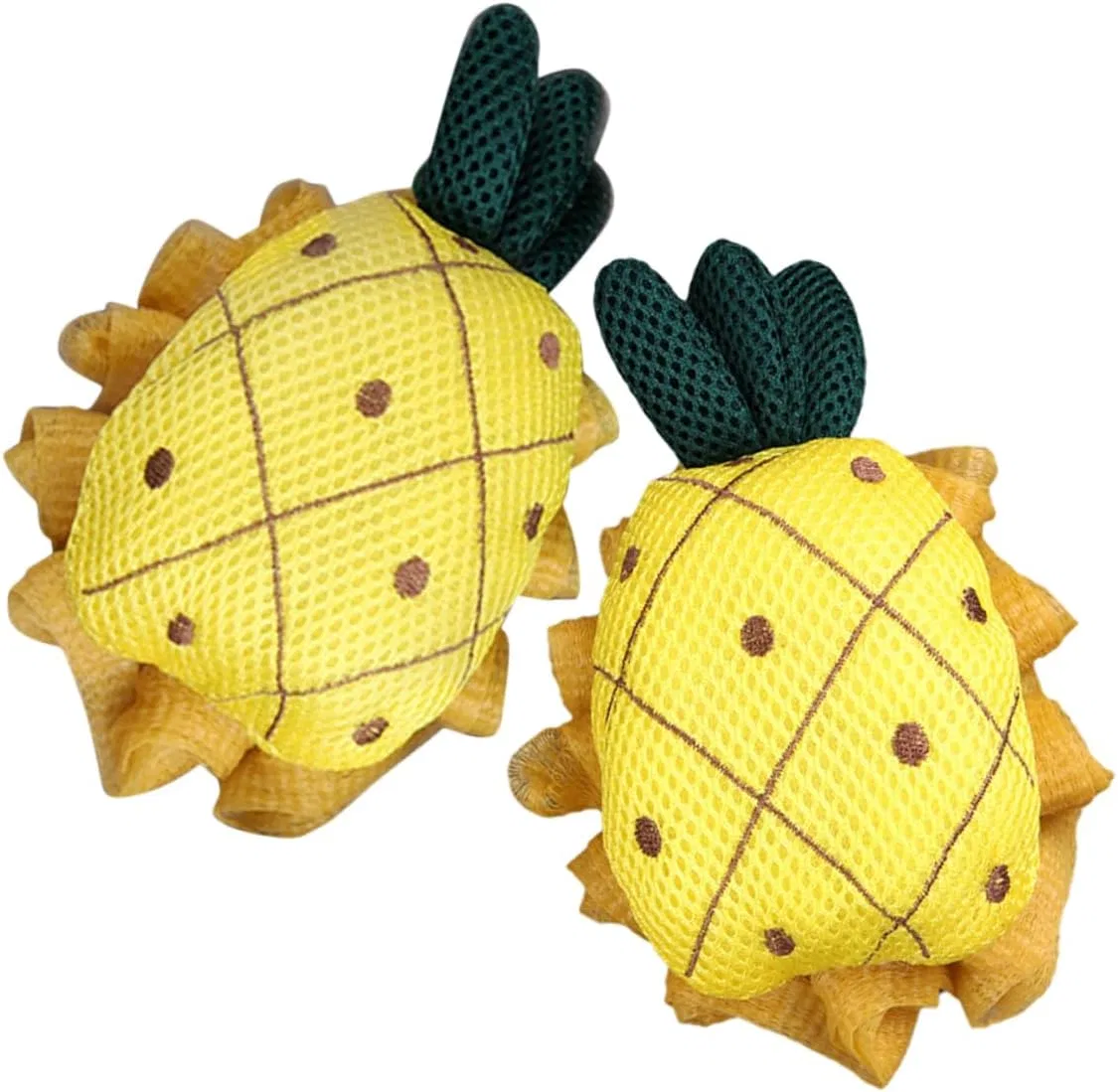 Мочалка для душа Mesh, 2 шт, Healvian, 15x12x7 см, Желтый