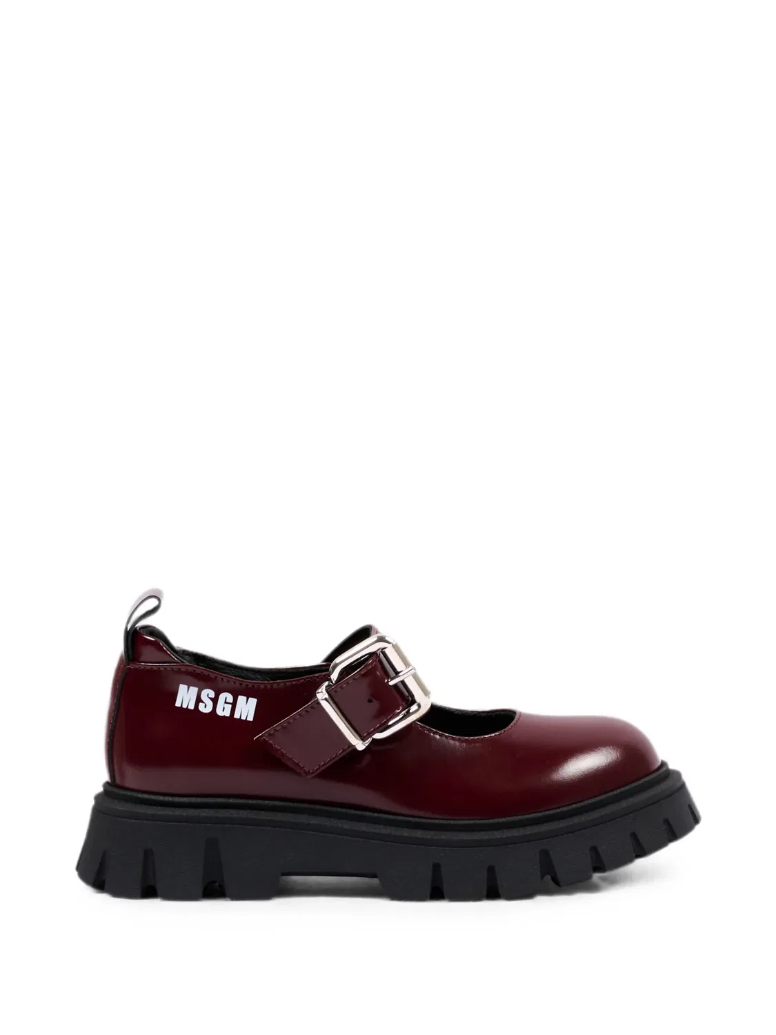 Лоферы на массивной подошве с пряжками Msgm Kids, красный — фото 2