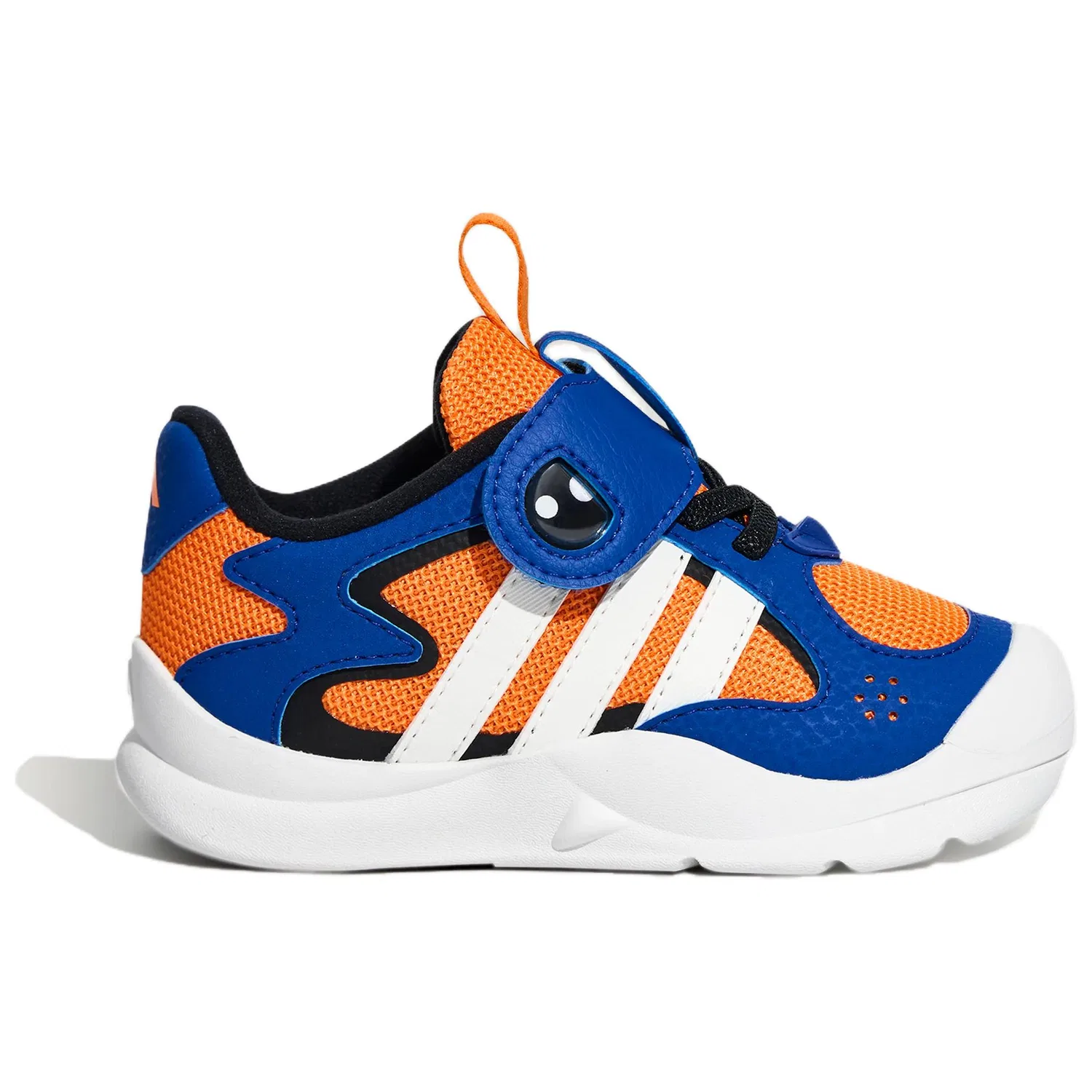 Детские кроссовки для мальчиков с шнуровкой Adidas Flexifin, Royal Blue Bright White Orange — фото 3