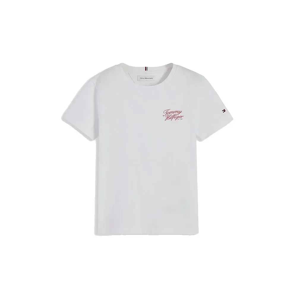 Детская футболка для девочек с коротким рукавом Tommy hilfiger, White — фото 3