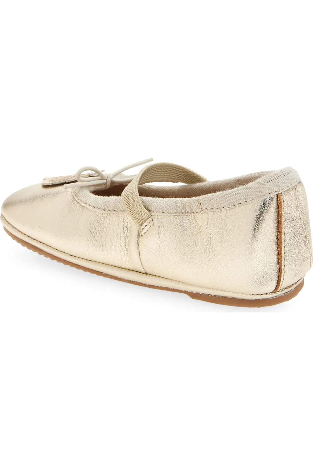 Детские туфли Мэри Джейн на плоской подошве с блестками OLD SOLES, Glam Gold/Vanilla — фото 2