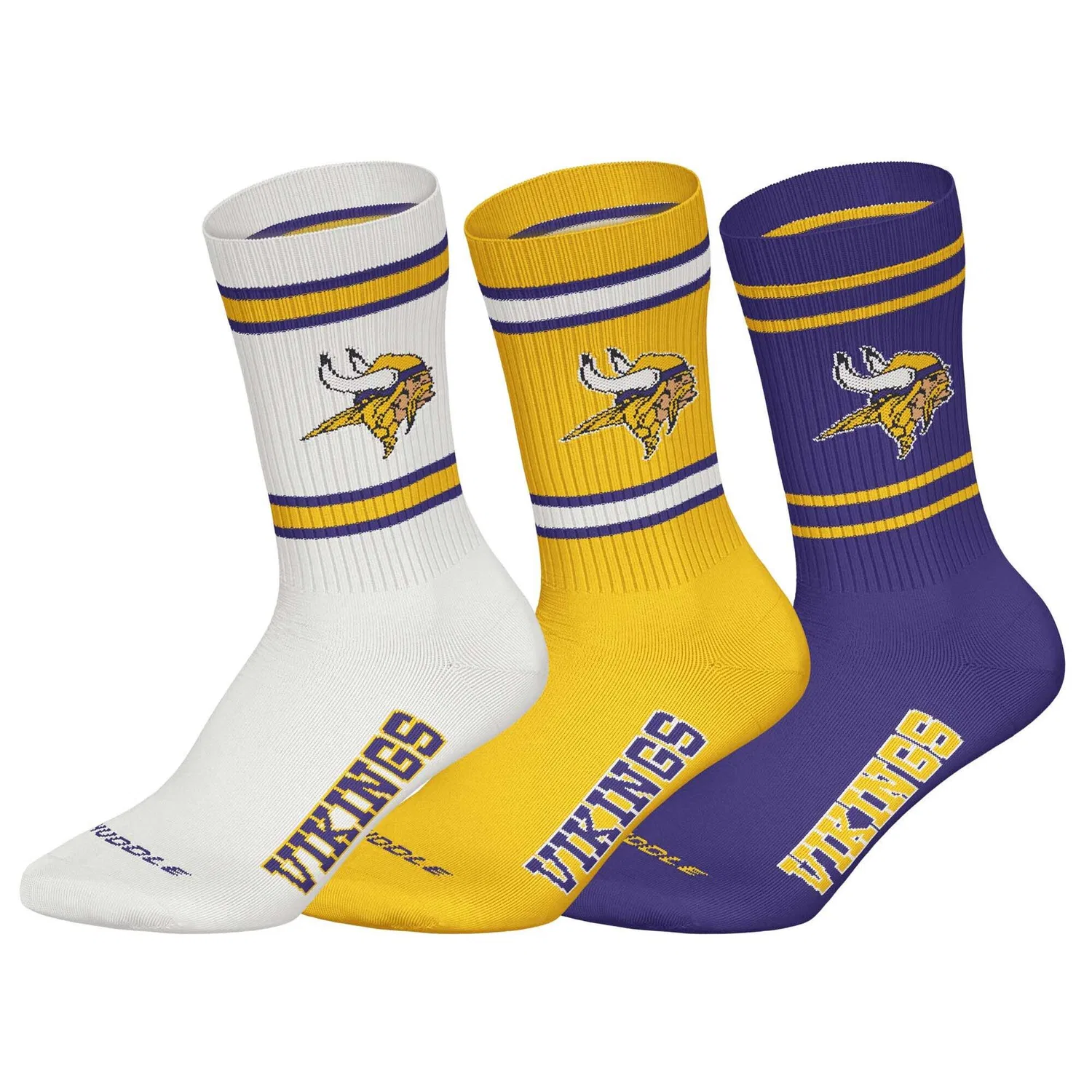 Детские носки с принтом NFL 6Pack Crew Socks, Nfl, Bunt / Dammerungsgelb — фото 2