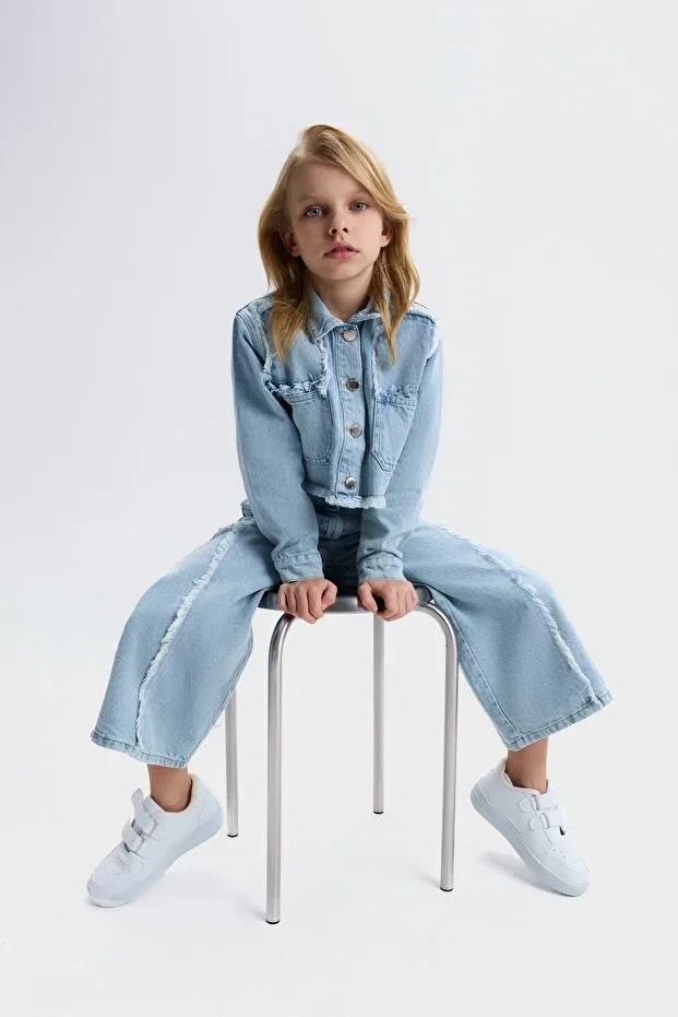 Детское пальто джинсовое для девочек Nk Kids, Blue