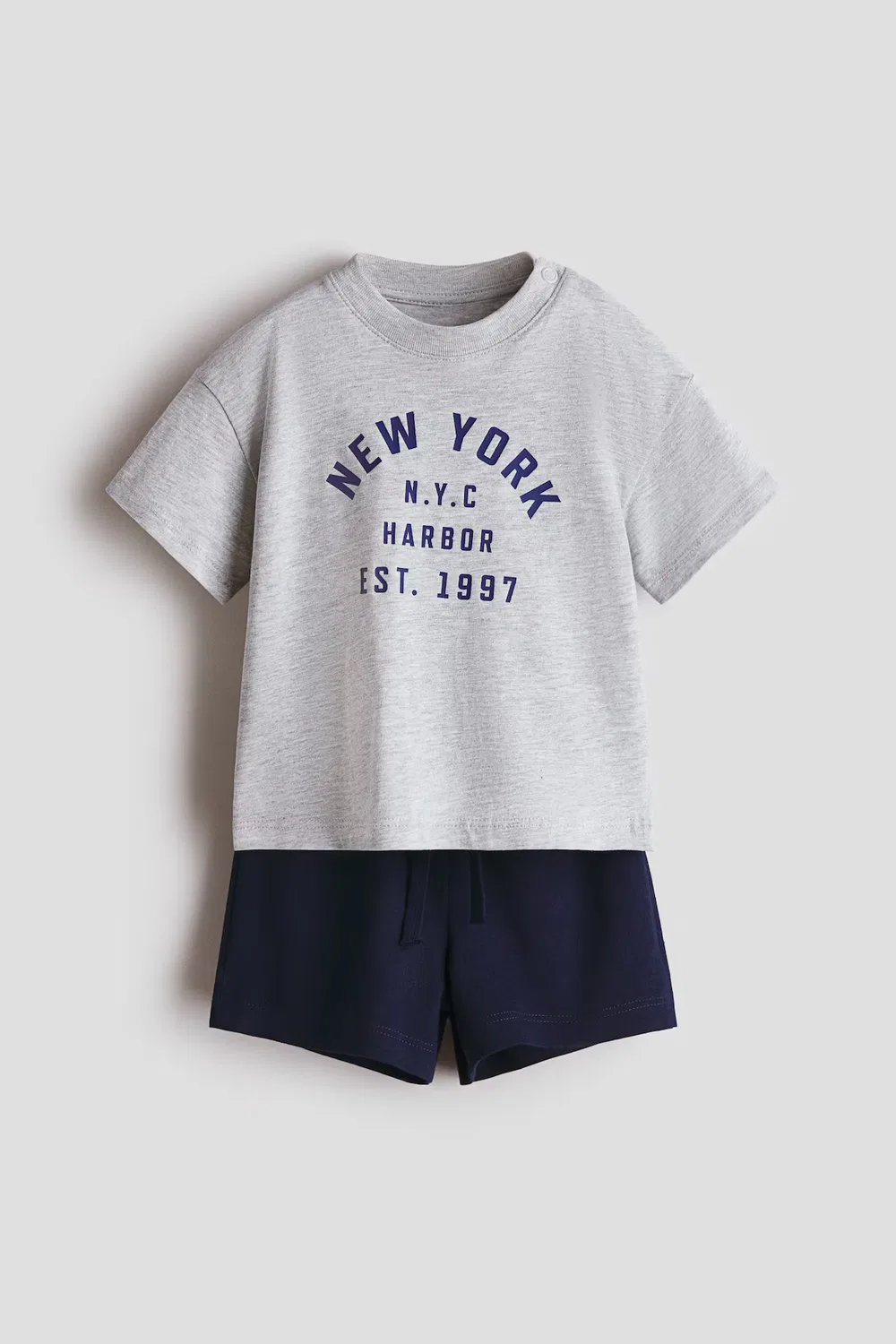 Комплект из двух предметов из хлопка H&M, Grau/New York
