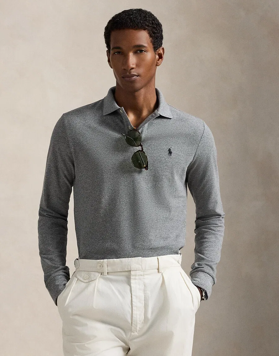 Футболка Polo Ralph Lauren в серо-пятнистом цвете — фото 4