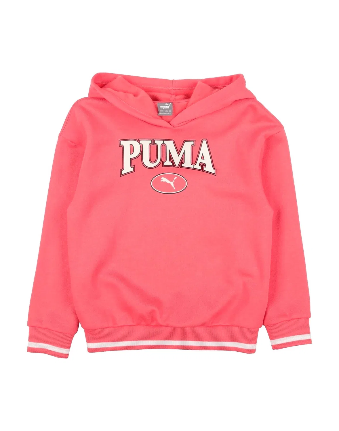 Детский худи с принтом Puma Squad Hoodie Fl G, Puma, коралловый
