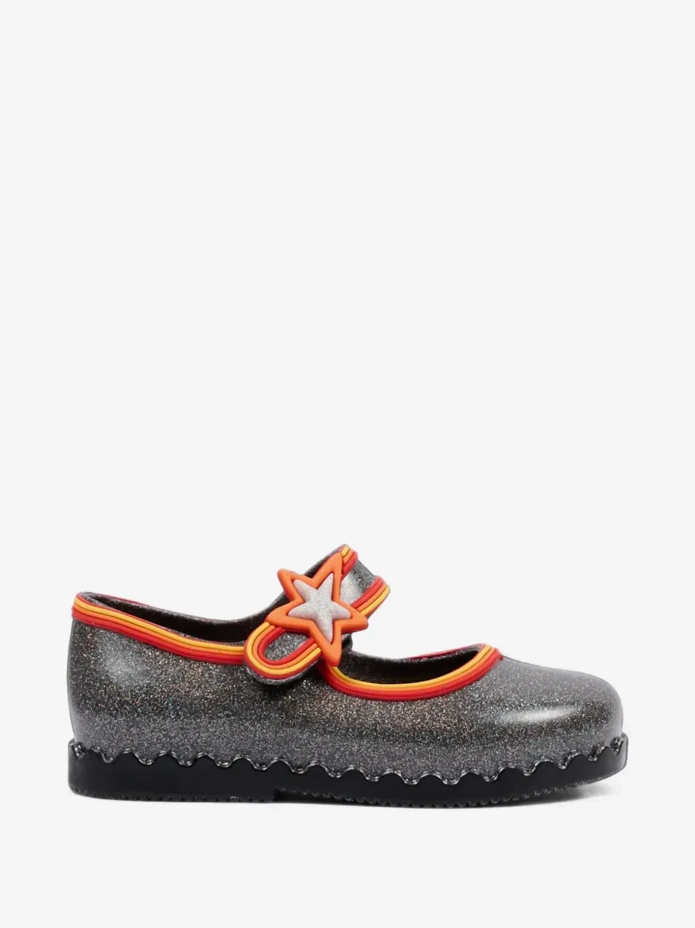 Балетки Hip Ballerina со звездным патчем Mini Melissa, черный — фото 2