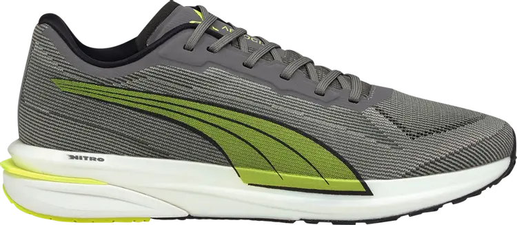 

Кроссовки Puma Velocity Nitro Castlerock Yellow, серебряный, Серый, Кроссовки Puma Velocity Nitro Castlerock Yellow, серебряный