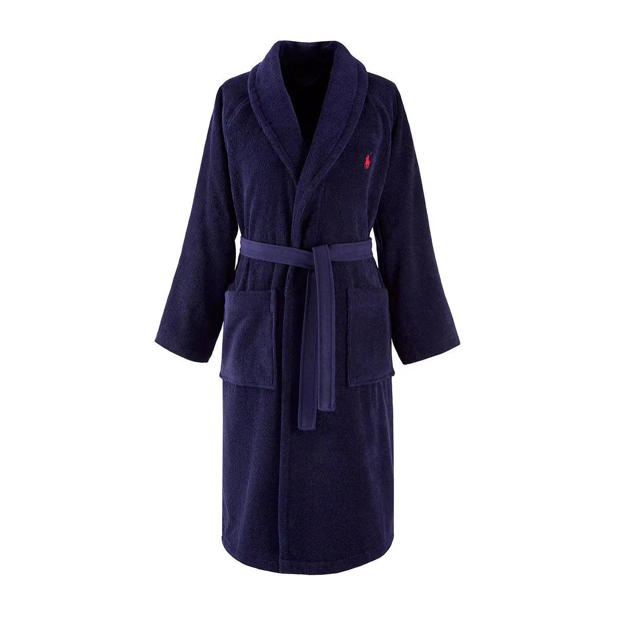 Халат из хлопка, 450 Gr/m2 Polo Player 24, Ralph Lauren Home, темно-синий