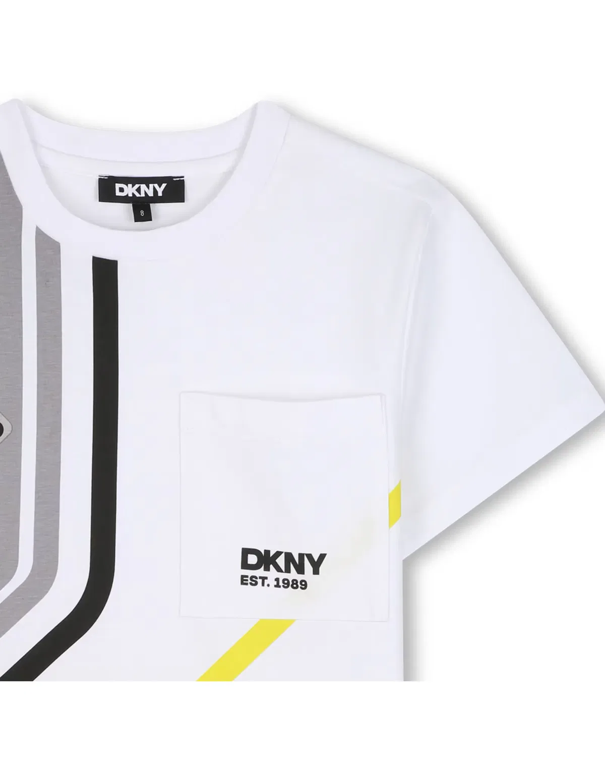 Детская футболка с коротким рукавом с принтом DKNY, Blanco — фото 2