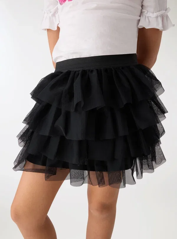 Юбка с завышенной талией A balze in - a-line skirt, Terranova, черный — фото 4