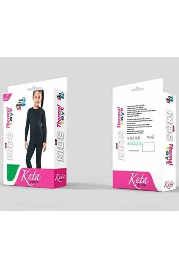 Детские термолеггинсы для девочек хлопковые Kota Jilly Jo, Black — фото 2
