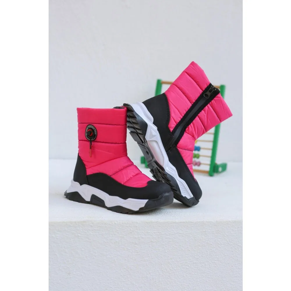 Детские ботинки на резиновой подошве из микротекстиля, Pink Moly Kids — фото 4