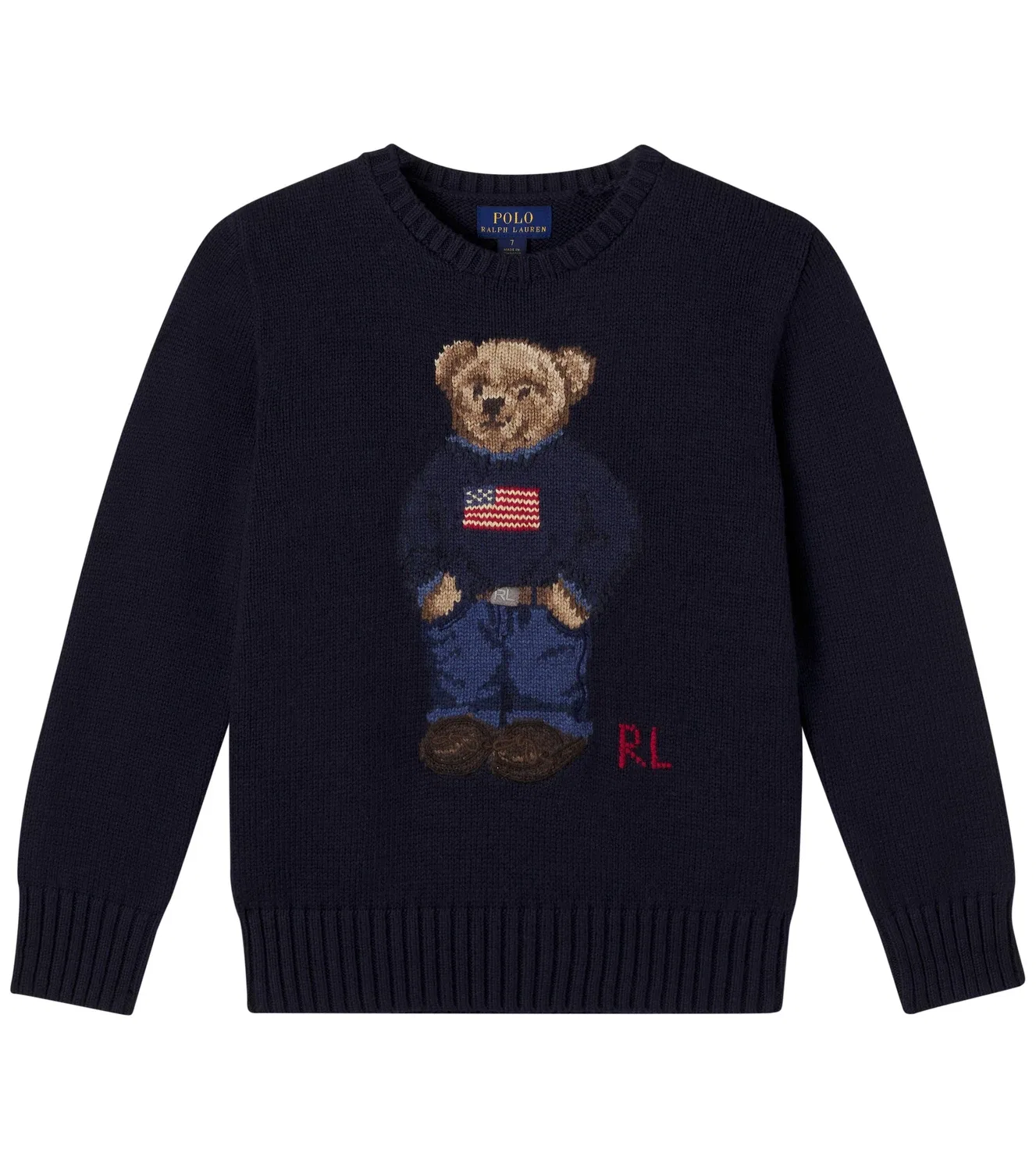 Свитер хлопковый Polo Bear Polo Ralph Lauren Kids, синий