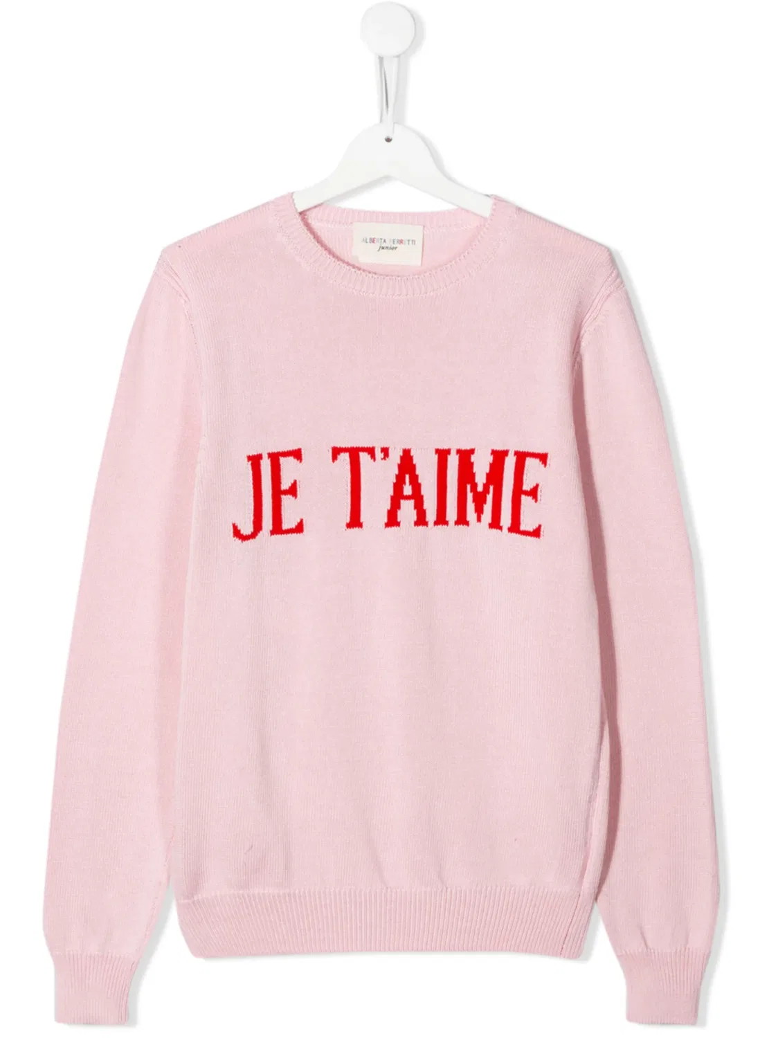 Джемпер с вышитым слоганом TEEN Alberta Ferretti, розовый