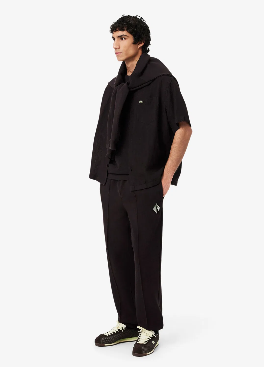 Спортивные брюки Lacoste, хлопок/полиэстер/эластан, коричневый — фото 4