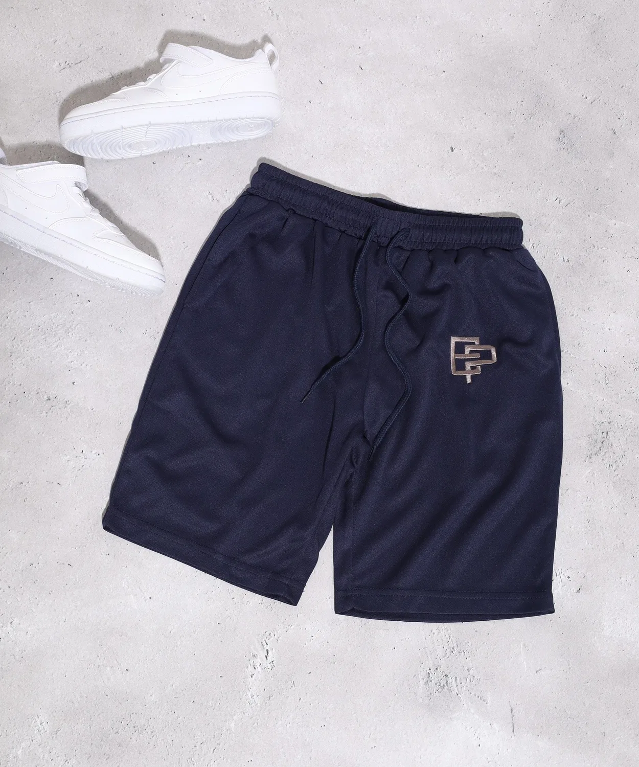 Детские шорты с вышивкой и боковыми лампасами, модель Side Line Logo FUNALIVE, Navy