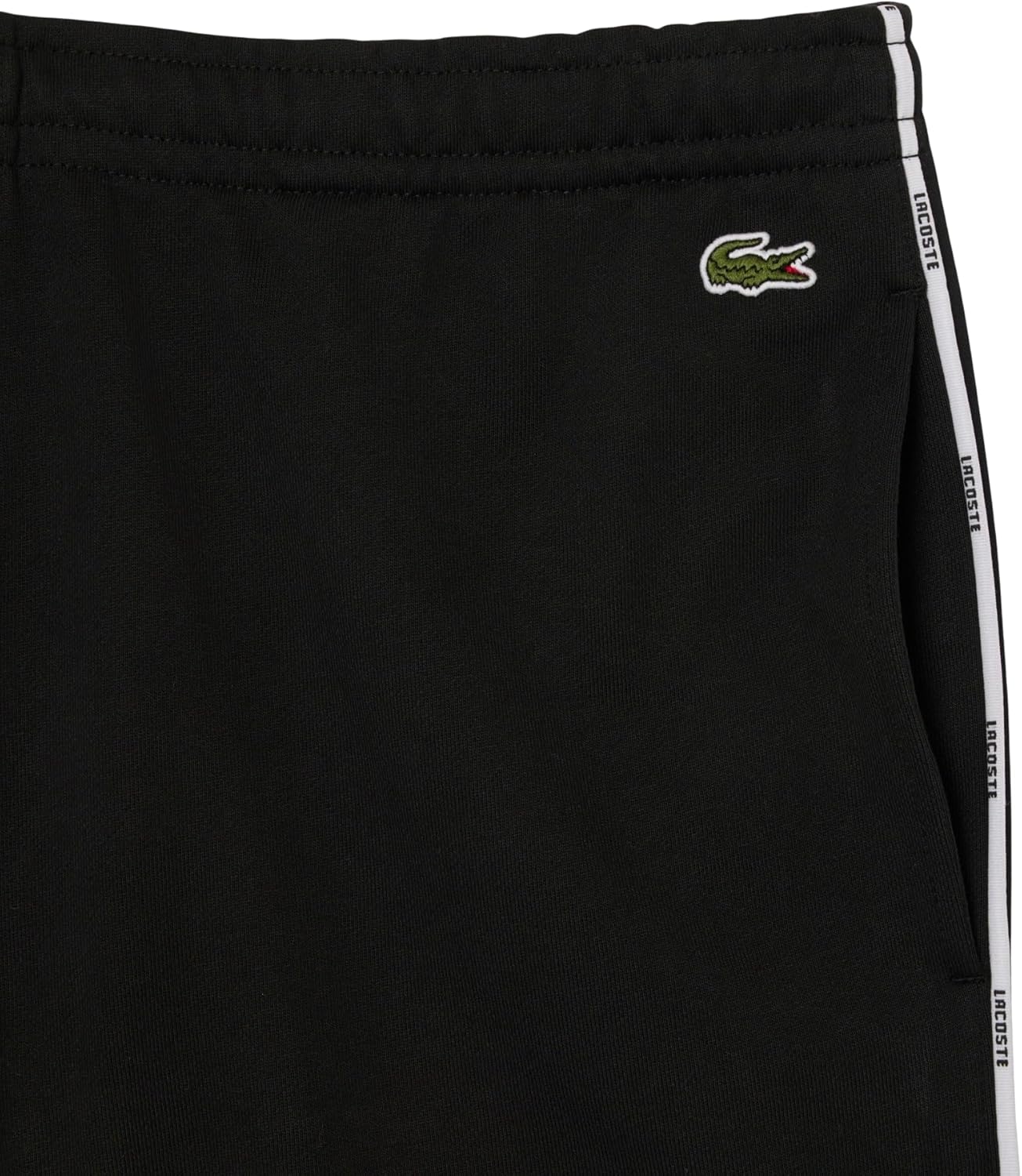 Lacoste мужские шорты из хлопкового флиса с логотипом, Black — фото 2