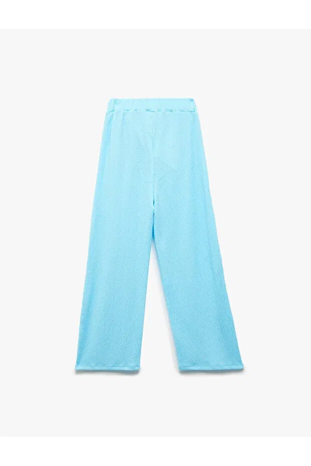 Детские брюки для девочек широкие с завязками Koton, Blue — фото 2