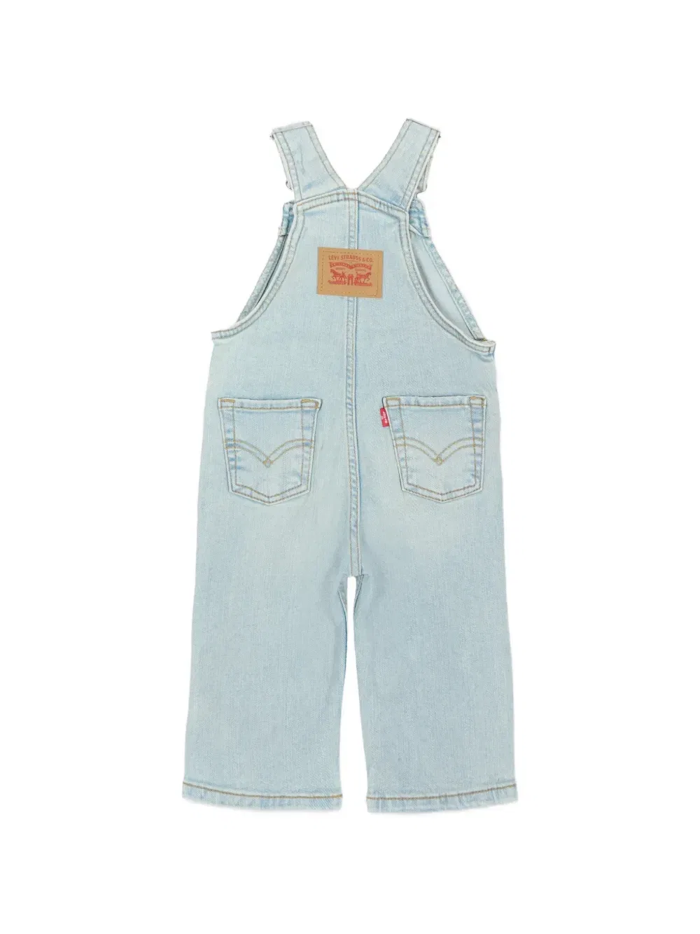 Джинсовый комбинезон с нашивкой-логотипом Levi's Kids, синий — фото 2